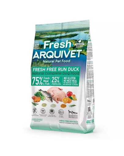 ARQUIVET Svaiga puslīdz mitra barība suņiem pīle ar okeāna zivīm 2,5 kg