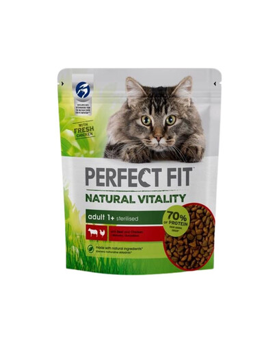 Natural Vitality 1+ z Wołowiną i Kurczakiem 6x650 g - sucha karma dla dorosłych kotów