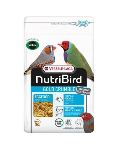 VERSELE-LAGA NutriBird Gold Crumble Tropical Finches 1kg sausās olu barības tropu putniem