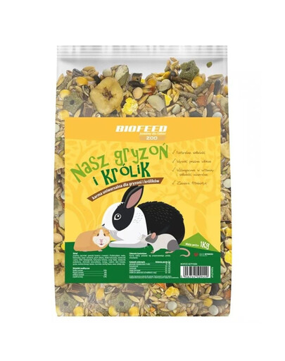 Nasz Gryzoń i Królik uniwersalna karma dla królików i gryzoni 10 kg