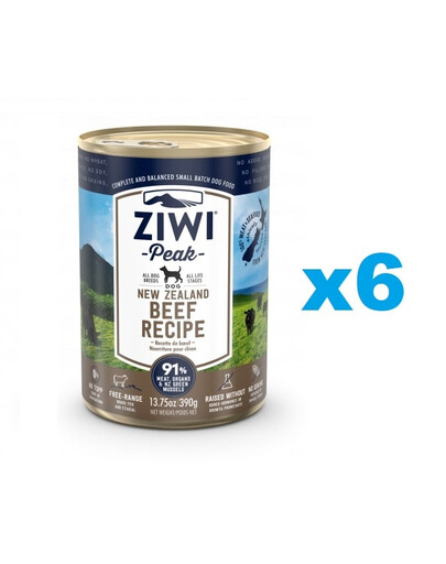 ZIWIPEAK Dog Beef Wołowina 6x390 g