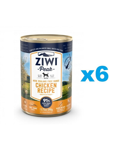 ZIWIPEAK Dog Chicken Kurczak 6x390 g