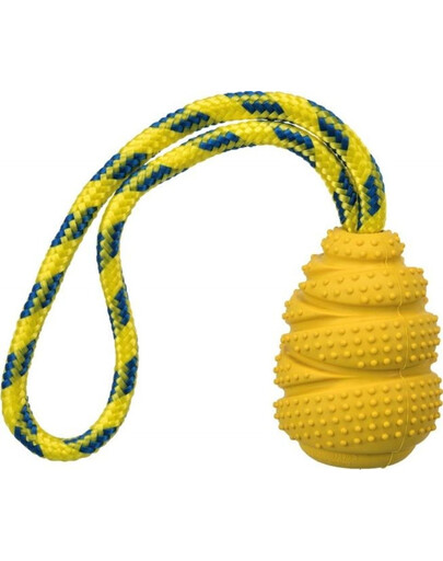 Zabawka gumowa Sporting Jumper na linie naturalny kauczuk, 7 cm/25 cm