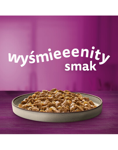 WHISKAS Pure Delight Drobiowe frykasy z kurczakiem, indykiem, drobiem, kaczką w galaretce 12x85g
