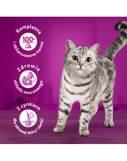 WHISKAS Pure Delight Drobiowe frykasy z kurczakiem, indykiem, drobiem, kaczką w galaretce 12x85g