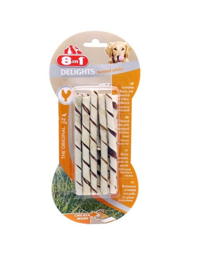 8IN1 Przysmak Delights Twisted Sticks 2x10 szt.