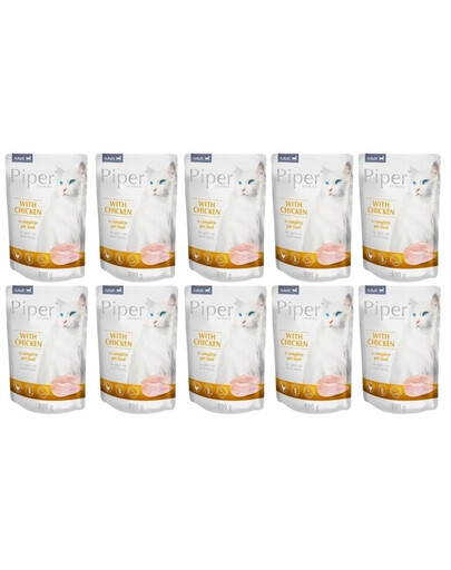 PIPER Animals Adult Kurczak mokra karma dla kota 10x100 g