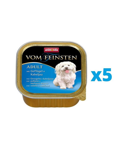 ANIMONDA Vom Feinsten Mare zestaw z drobiem i dorszem atlantyckim 5 x 150 g