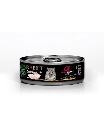 Rabbit for sterilised cat Królik koty sterylizowane 85 g