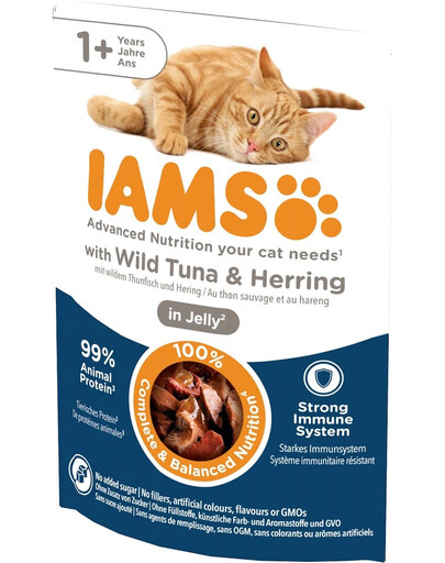 Cat Adult All Breeds Tuna & Herring In Jelly Pouch 85 g