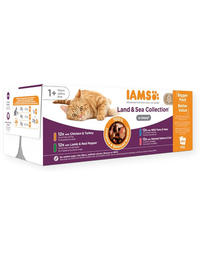 Cat Delights Adult All Breeds Land&Sea In Gravy Pouch 48 X 85 g