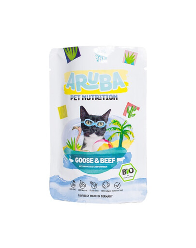 Cat Organic Gęś i wołowina z brokułami i topinamburem 70 g