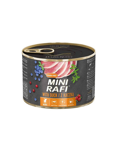 Mini z kaczką 185g dla małych ras