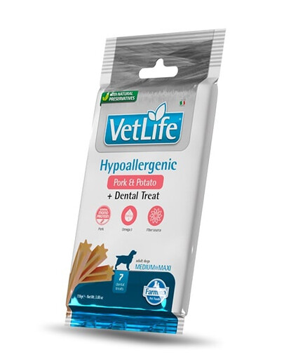 FARMINA Vet Life Dental Treat Hypoallergenic Pork Medium/Maxi 100 g (7 szt) zobu ārstēšana vidējiem un lieliem suņiem