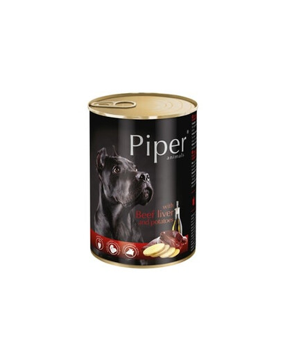 PIPER z wątrobą wołową i ziemniakami 400 g mokra karma dla dorosłych psów