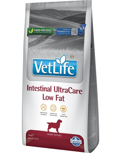 FARMINA Vet Life Dog Intestinal Ultra Care Low Fat 10 kg diētiskā suņu barība
