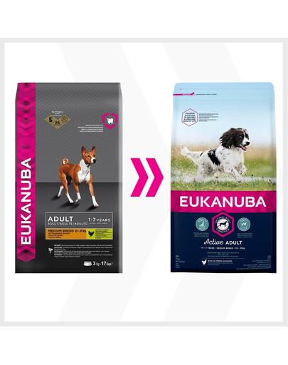 Active Adult Medium Breed bogata w świeżego kurczaka 3kg