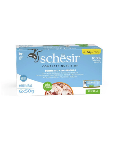 SCHESIR Tuncis ar jūras asariem želejā kaķiem 6x50g