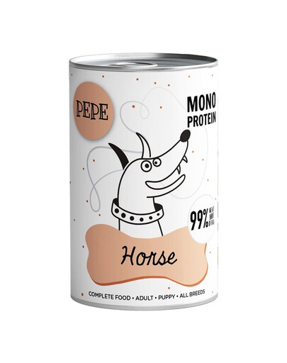 PEPE Horse 99% (koń) 800g monoproteinowa karma dla psa