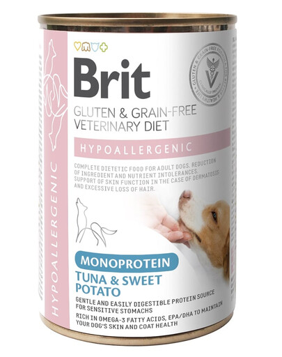 Veterinary Diet Dog Hypoallergenic Monoprotein Tuna 400g z tuńczykiem dla psów z alergiami i problemami skórnymi