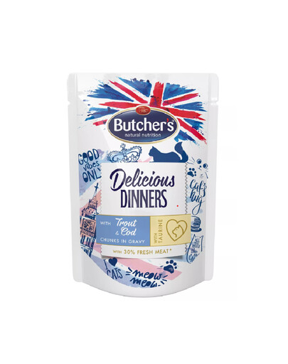 Classic Delicious Dinners z pstrągiem i dorszem w sosie 100 g