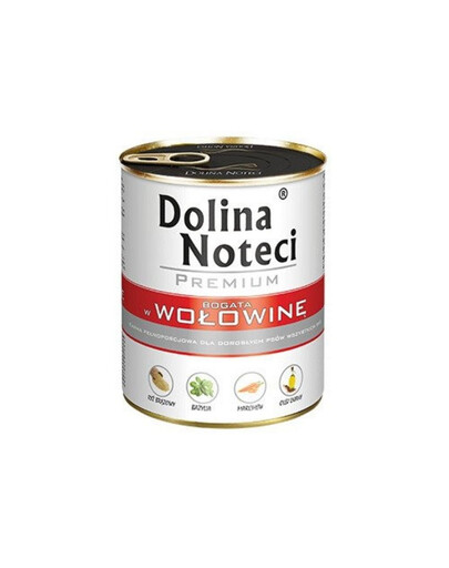 DOLINA NOTECI Garšu maisījums Premium bagātīga liellopu gaļas un zosu gaļa ar kartupeļiem 24x800 g