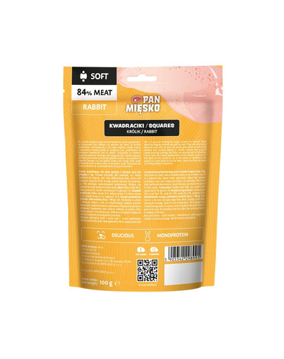 Kwadraciki Królik przysmak dla psa 100 g