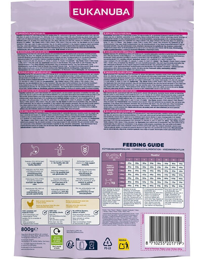 Puppy Large Breeds Chicken 800 g sucha karma dla szczeniąt dużych ras bogata w świeżego kurczaka