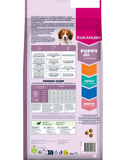 Puppy Small Medium Breeds Lamb Rice 12 kg sucha karma dla szczeniąt ras małych i średnich bogata w jagnięcinę i ryż