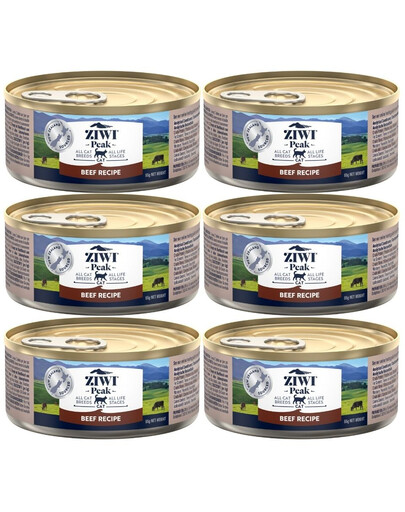 ZIWIPEAK Cat Beef Wołowina 6x85 g