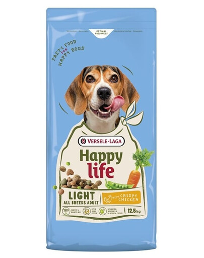 Happy Life Adult Light with Chicken 12,5kg karma dla psów z nadwagą z kurczakiem