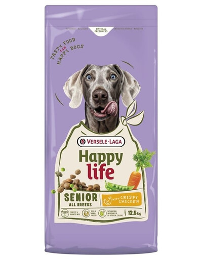 Happy Life Senior with Chicken 12,5kg karma dla psów starszych z kurczakiem