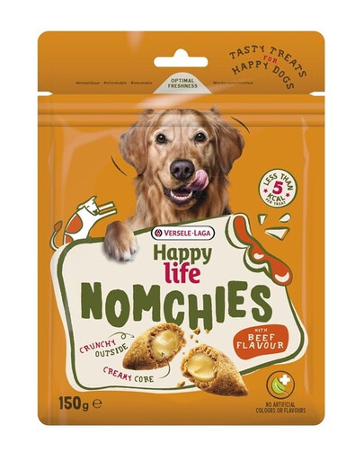 Happy Life Snack Nomchies Beef 150g przysmak wspierający zdrowie zębów