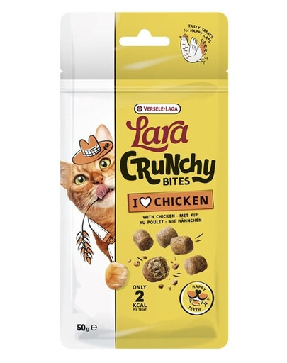 Lara Snack Crunchy Bites Chicken Happy Teeth 50g przysmak wspierający zdrowie zębów
