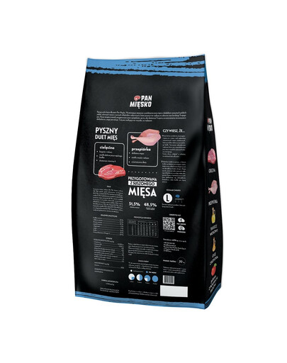 Cielęcina z przepiórką dla szczeniąt L 20 kg