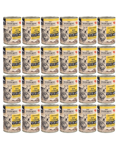 WIEJSKA ZAGRODA Indyk z jagnięciną mokra karma psów 24x400 g