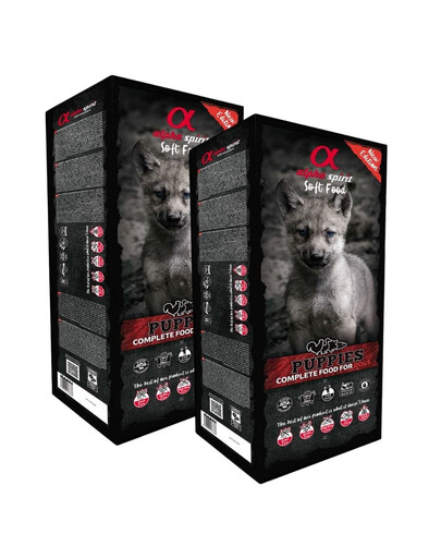 ALPHA SPIRIT Pełnoporcjowa karma sucha miękka dla szczeniąt 18 kg (2x9kg)