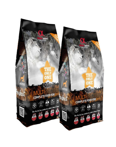 ALPHA SPIRIT Pełnoporcjowa sucha karma dla psów Multiprotein 2 x 12kg