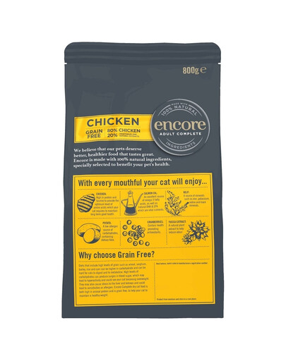 Cat sucha bezzbożowa karma z kurczakiem  dla kota 3x800g