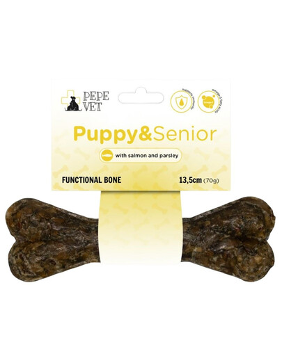 PEPE Vet Kość funkcjonalna Puppy&Senior 13,5 cm (70g) dla szczeniąt i seniorów