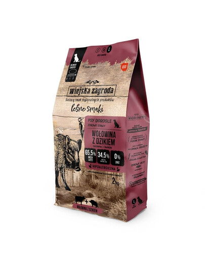 Leśne smaki Wołowina z dzikiem chrupki L 2 kg