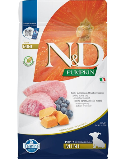 N&D Pumpkin Lamb & Blueberry Puppy Mini 100 g