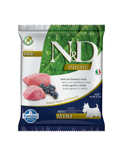 N&D Prime Lamb & Blueberry Adult Mini 100 g