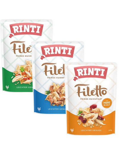 RINTI Filetto in Jelly Mix smaków z kurczakiem w galaretce 24x100 g