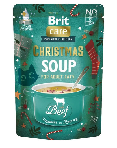 Care Cat Christmas Soup Beef 75g zupa z wołowiną i warzywami dla kotów
