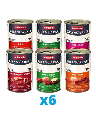 ANIMONDA GranCarno mix smaków 36 x 400 g