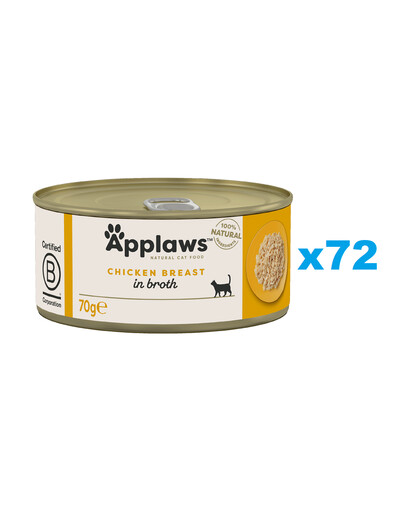 APPLAWS Cat Adult Chicken Breast in Broth pierś z kurczaka w bulionie 72x70 g