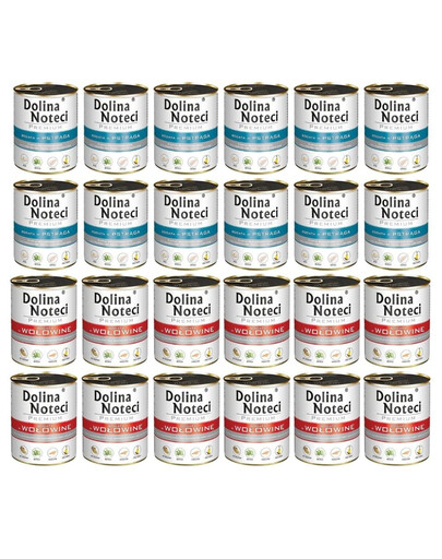 DOLINA NOTECI Mix smaków Premium Bogata w pstrąga i wołowinę 24x800g