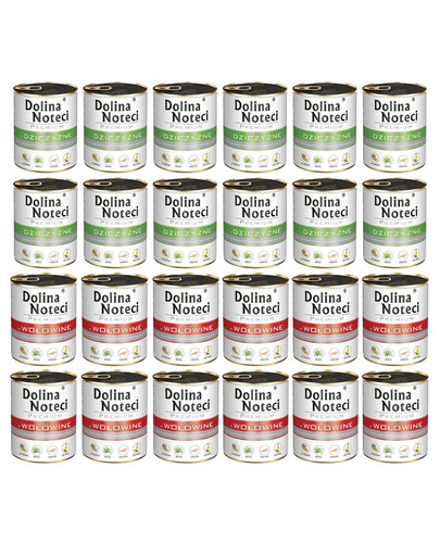 DOLINA NOTECI Mix smaków Premium Bogata w wołowinę i dziczyznę 24x800g