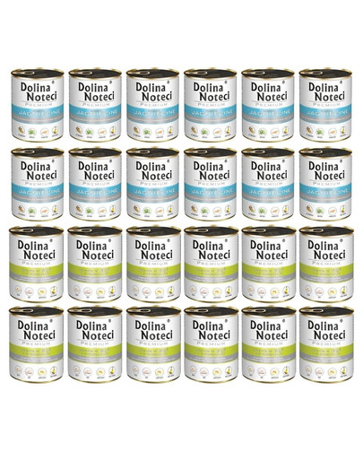 DOLINA NOTECI Mix smaków Premium Bogata w jagnięcinę i gęś z ziemniakami 24x800g